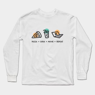 Pizza Soda Movie Repeat Long Sleeve T-Shirt